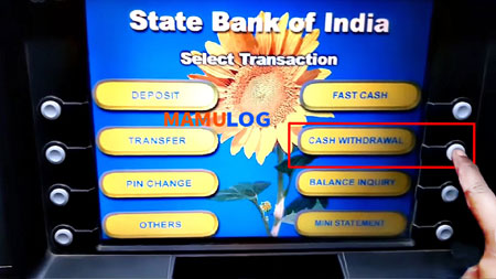 click cash withdraw